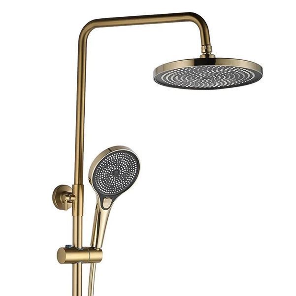 Душовий гарнітур REA REBEL BRUSHED GOLD матове золото з виливом REA-P2414 фото