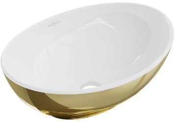 Умивальник (раковина) MEXEN ELZA GOLD WHITE накладний MEX-21014006 фото