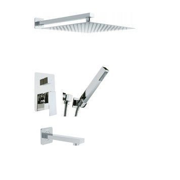 Душова система REA RAINFORCE CHROME з виливом + BOX прихованого монтажу REA-B0639KPL фото