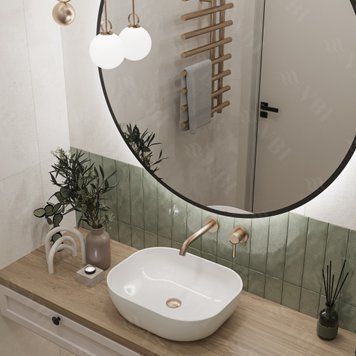 Умивальник (раковина) VBI BERGAMO WHITE накладний VBI-012500 фото