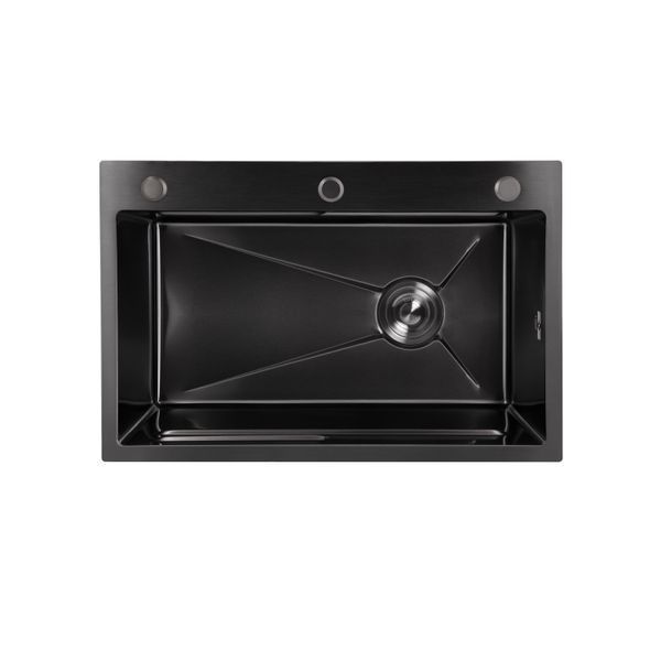 Мийка для кухні інтегрована Lidz Handmade H6845B Brushed Black PVD 3,0/1,0 мм LDH6845BRUBLM49456 LDH6845BRUBLM49456 фото