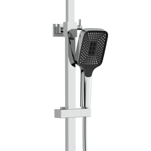 Душова система універсальна Qtap Sloup термостатична на два споживачі QTSL57103KNC Chrome QTSL57103KNC фото