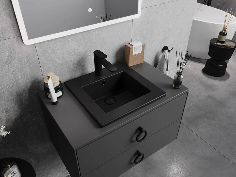 Умивальник (раковина) MEXEN ATENA 41 BLACK MATT врізний чорний MEX-25014170 фото