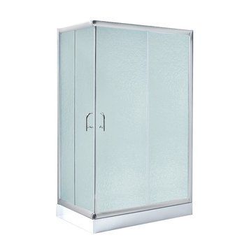 Душова кабіна Lidz Wawel SC100x80.SAT.LOW.FR, скло Frost 5 мм + Lidz Душовий піддон KAPIELKA ST100x80х14 LWASC10080SLFSET фото