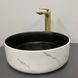 Умивальник (раковина) VBI PRATO WHITE BLACK MARBLE MATT накладний VBI-011409 фото 2