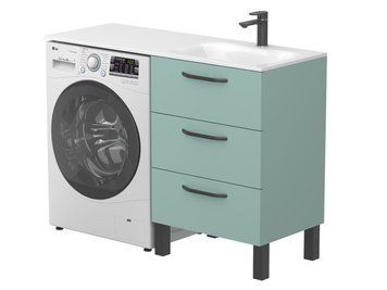 Тумба підлогова TESSA Зелена з умивальником JESSEL 1200 R Miraggio 8815288 фото