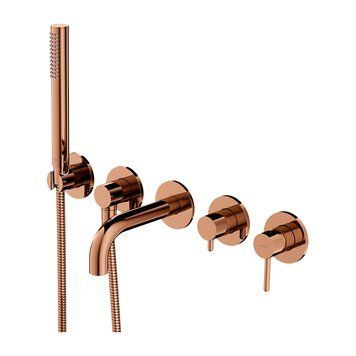 Змішувач для ванни Omnires Y на 5 отворів copper (Y1237/1SCP) Y1237/1SCP фото