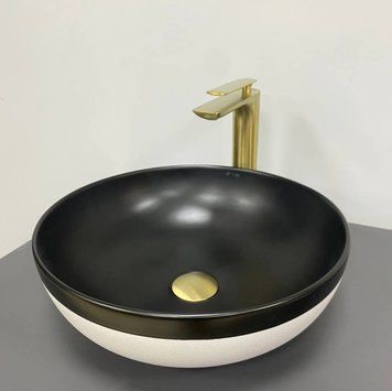 Умивальник (раковина) VBI ORMELA BLACK WHITE MATT накладний VBI-016900 фото