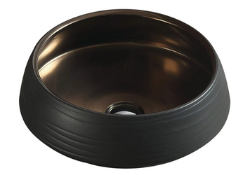 Умивальник (раковина) MEXEN ARIANA BLACK MATT GOLD накладний * MEX-22054366 фото
