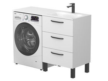 Тумба підлогова TESSA Біла з умивальником JESSEL 1200 R Miraggio 8815264 фото