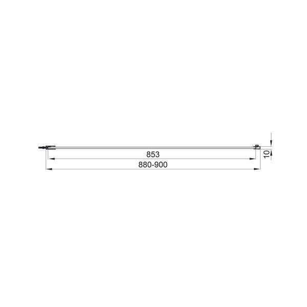 Бічна панель Line Pro 900мм, black matt, скло 6мм grape 7eab3212-5ec2-11ef-bb6b-a0423f42a789 фото